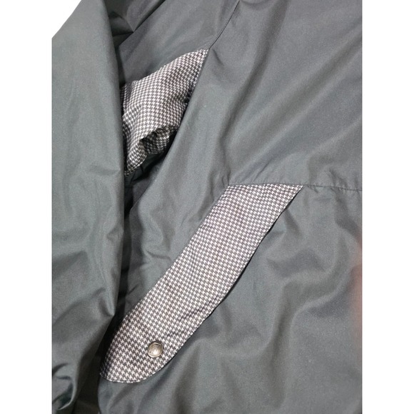 FootJoy DryJoys Golf Jacket Mens Large Gray Houndstooth Lined Windbreaker - Picture 2 of 9